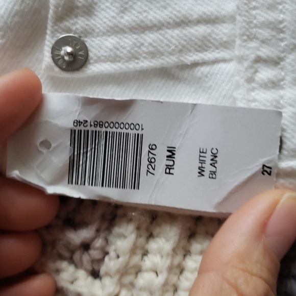 AGOLDE  rumi mid length short oyster white size 27 high rise NWT - Picture 6 of 11